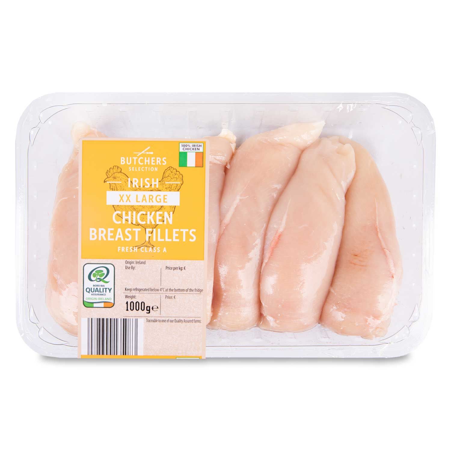 Irish XX Large Chicken Breast Fillets 1kg Butcher's Selection